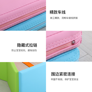 宝宝软体围栏加厚防n摔游戏家用室内婴幼儿童软包爬行垫可折叠学