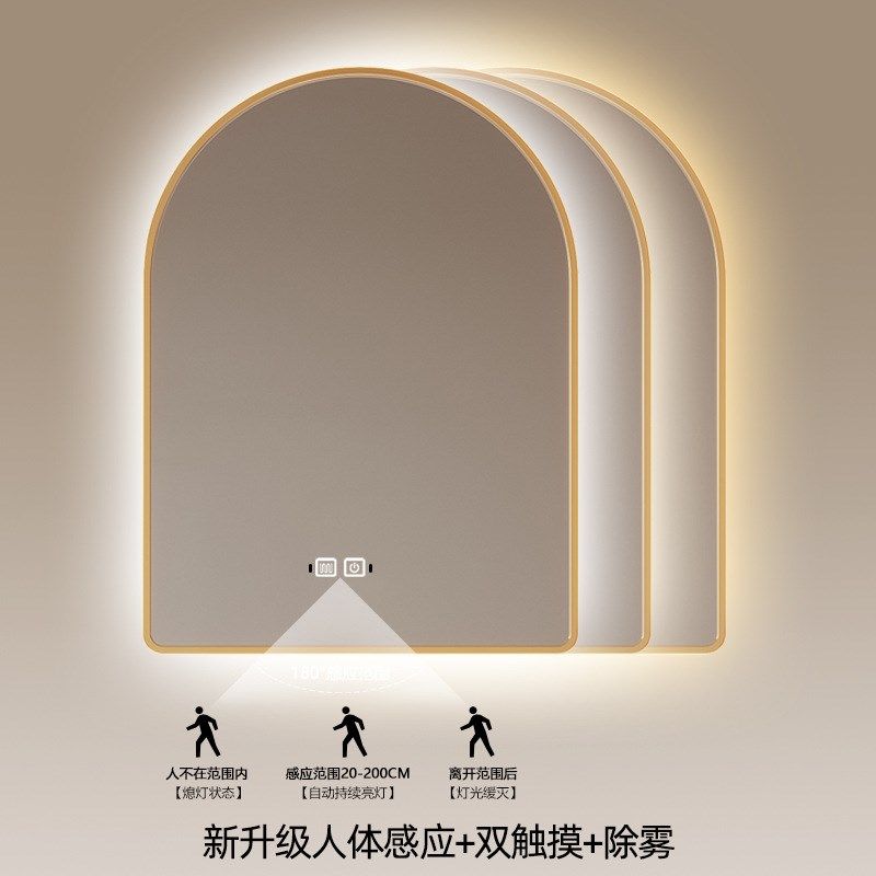 法式浴室镜复古美式智能浴室镜子卫生间洗面台中古浴室镜挂墙新品,家装主材,浴室镜,淘宝优惠券,粉丝福利购,淘宝优惠卷