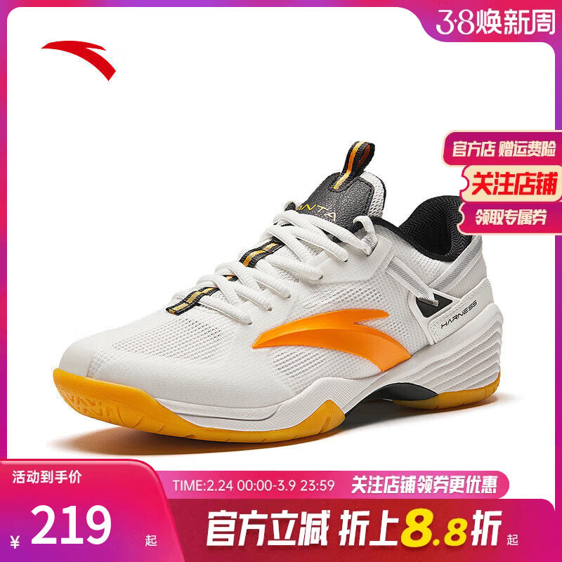 安踏男子羽毛球鞋成人青少年秋季新款专业训练比赛缓震软底运动鞋