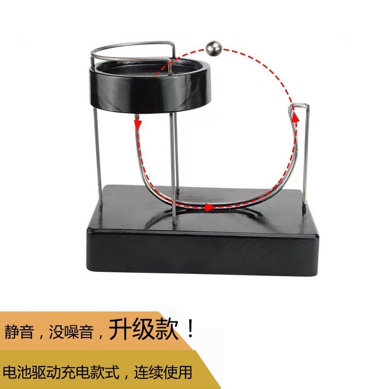 永动机动力学逗猫解k压桌面艺t术摆件款小球循环kinetic Art抖音