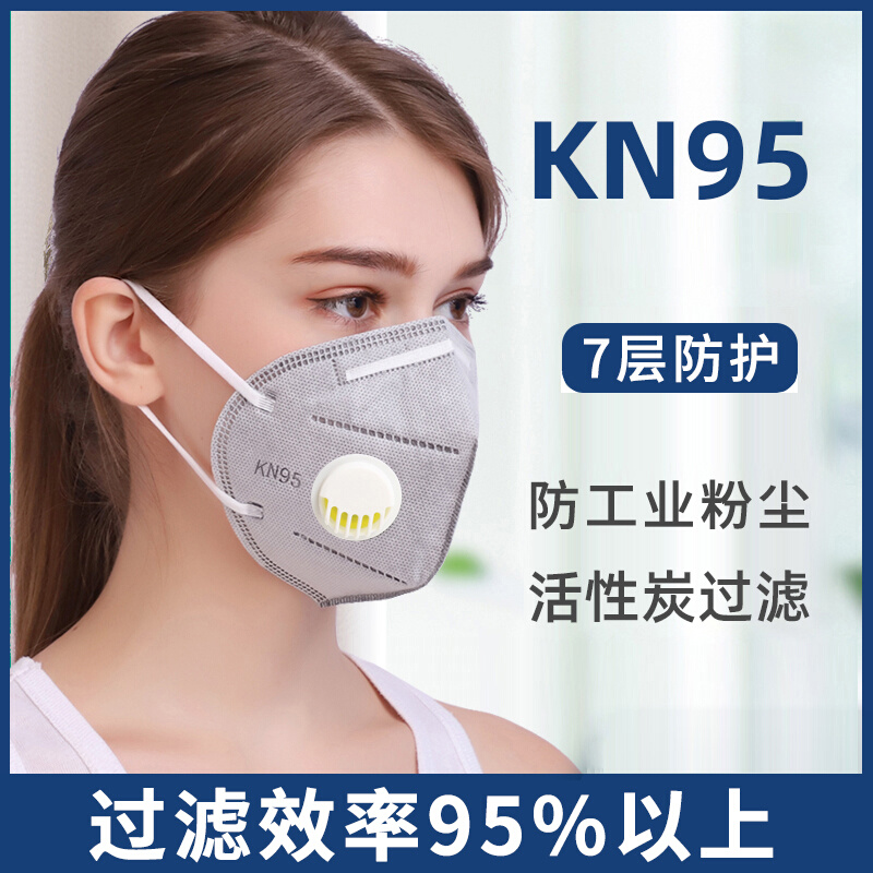 n95防尘口罩防工业粉尘打磨灰尘口鼻罩带呼吸阀kn95雾霾活性炭高3-封面