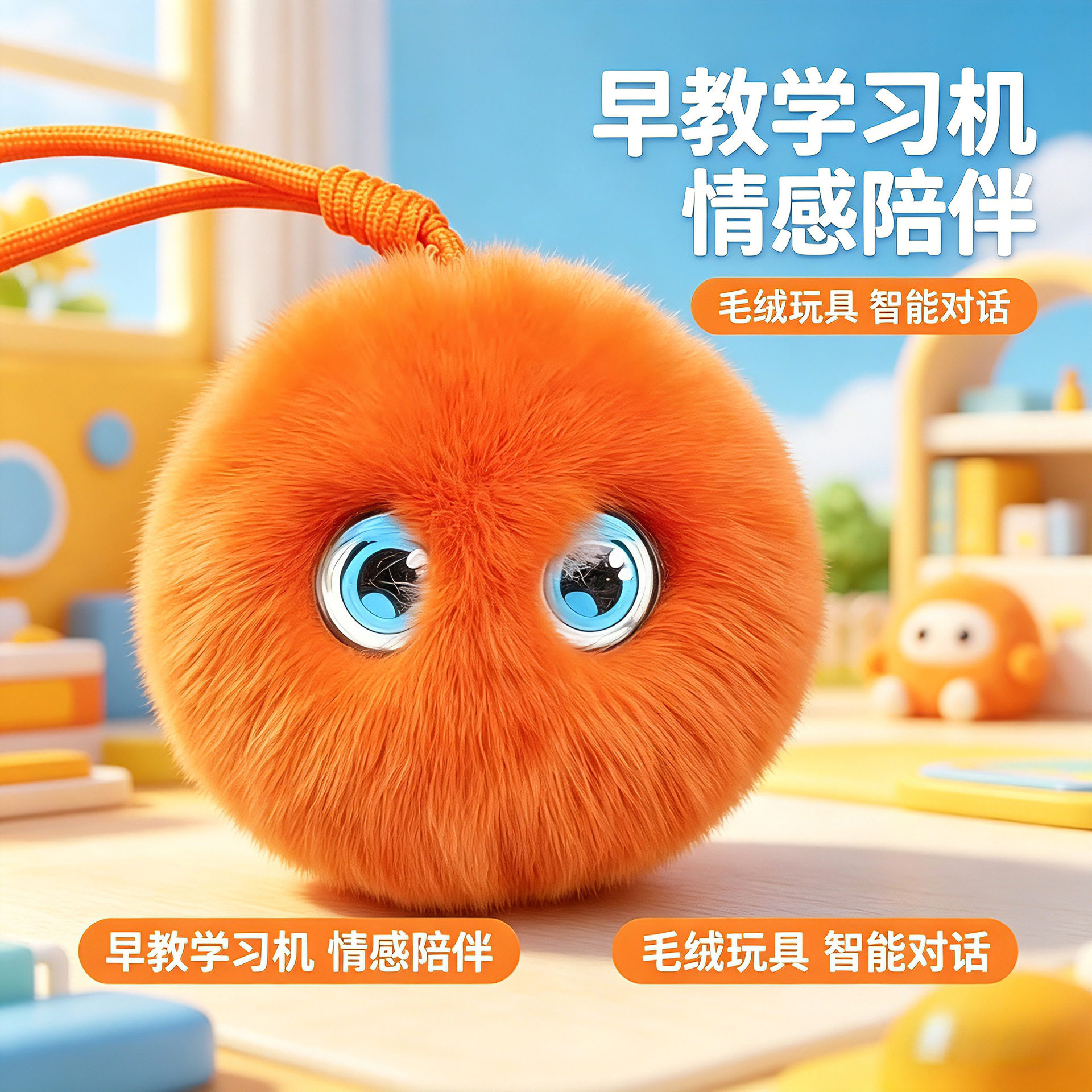 AI智能语音互动毛绒玩具儿童学习陪伴公仔儿童早教益智陪伴玩具