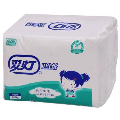 双灯平板卫生纸家用800g克平板纸10包家庭用实惠装厕纸草纸卫生纸