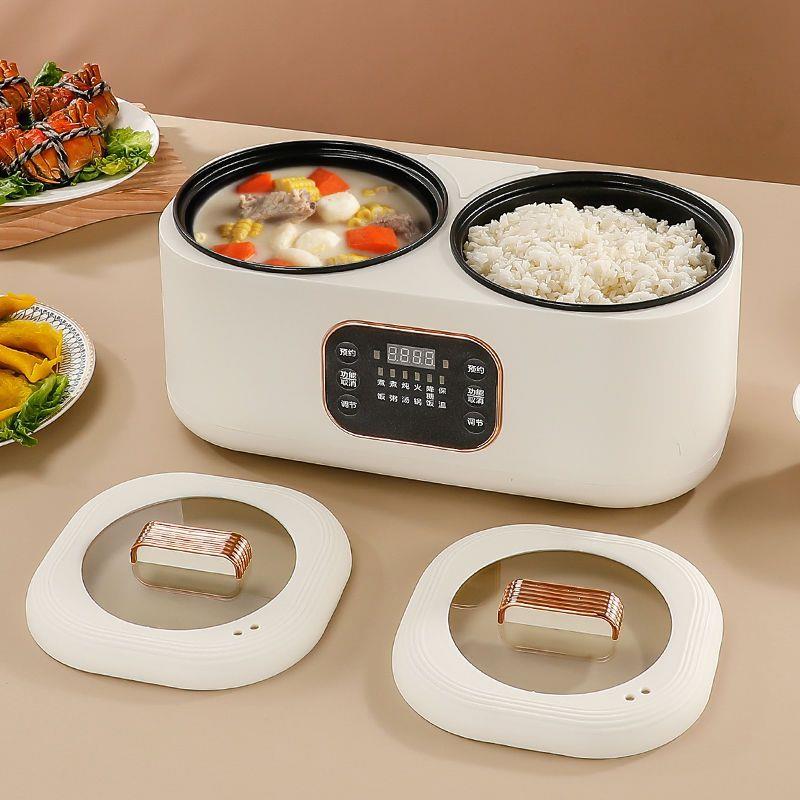 德国双胆电饭煲全自动多功能一体电饭锅鸳鸯火锅蒸煮智能预约保温