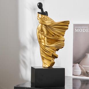 现代艺术女人物奖杯定制摆件高级感小众雕塑轻奢高档酒柜软装饰品