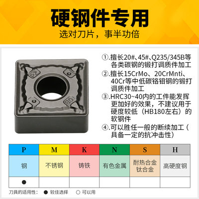 数控刀片正方形SNMG120404 120408 PZ锻打PBH125硬钢半精车抗冲击