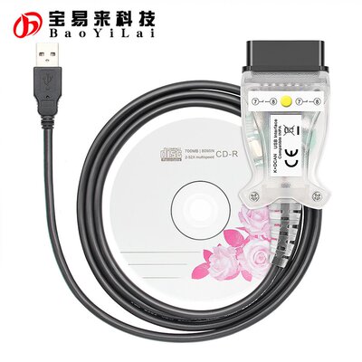 INPA K+DCAN for BMW E底盘 带 FT232RL 9241 chip 8脚按压式开关