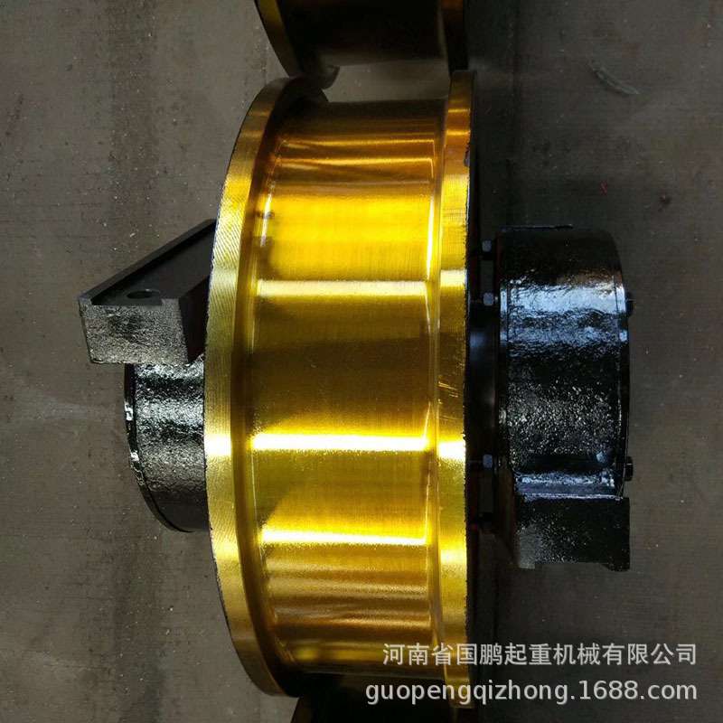 港机提梁机钢包车行走驱动轮淬火调质700x180mm单双梁行车角箱轮