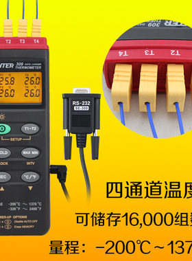 台湾群特 CENTER309 温度计 四通道温度计USB接电脑 工业级