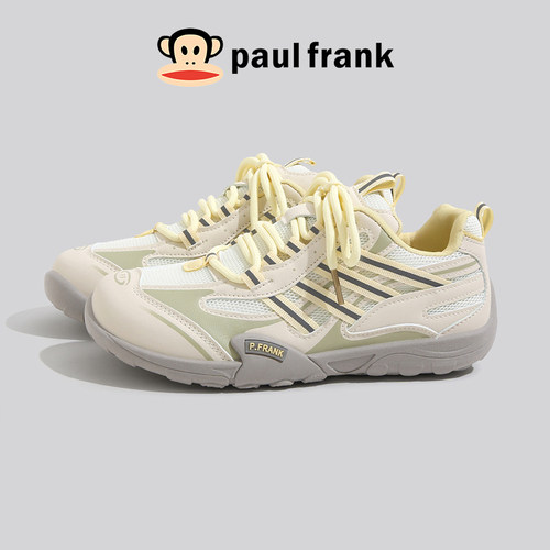 大嘴猴户外休闲鞋春季新款透气女鞋系带轻便运动鞋老爹鞋舒适鞋