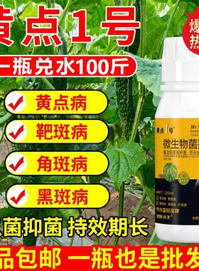 靶斑小黄点黄点1号微生物菌剂杀菌剂霜霉黄点靶斑角斑叶特效正品