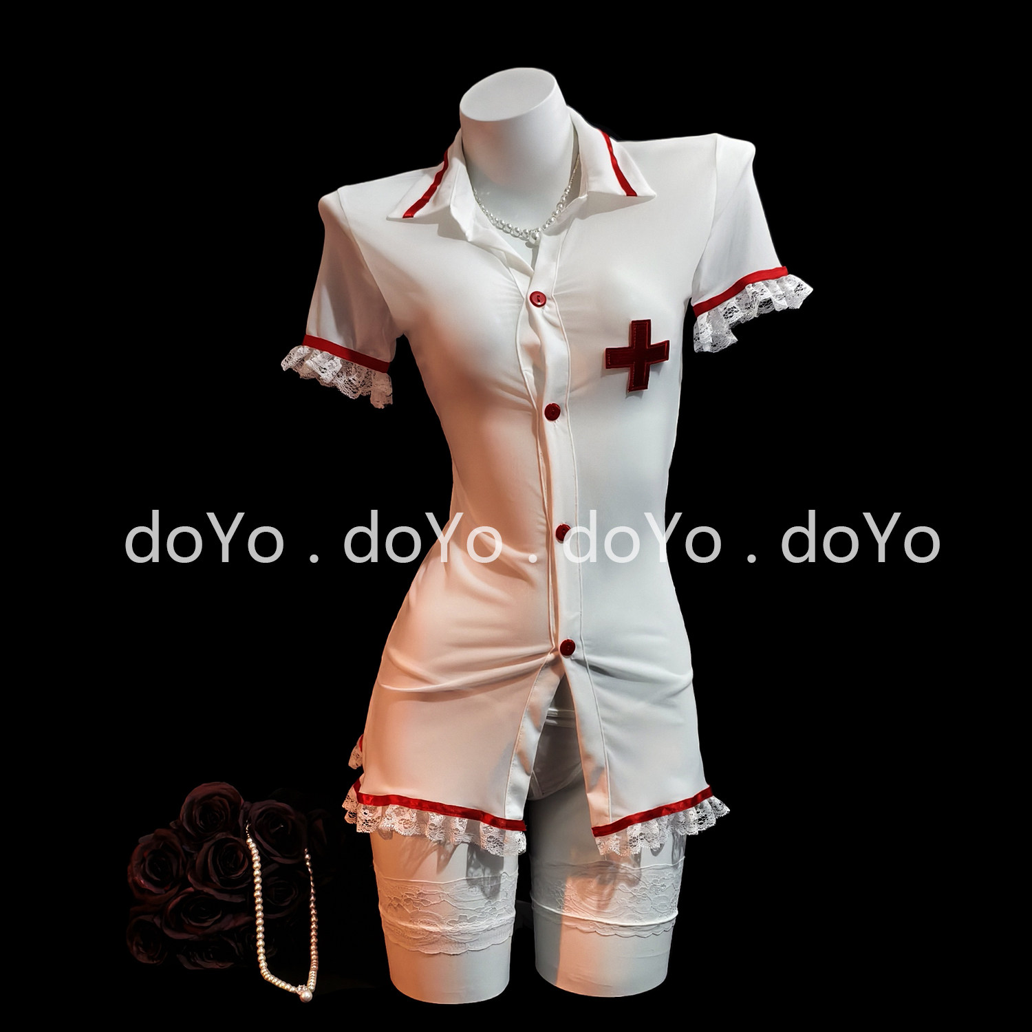 doYo情趣内衣女qqny小胸性感护士制服诱惑套装纯欲战袍睡衣高级感