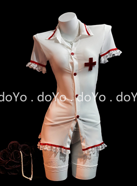doYo情趣内衣女qqny小胸性感护士制服诱惑套装纯欲战袍睡衣高级感