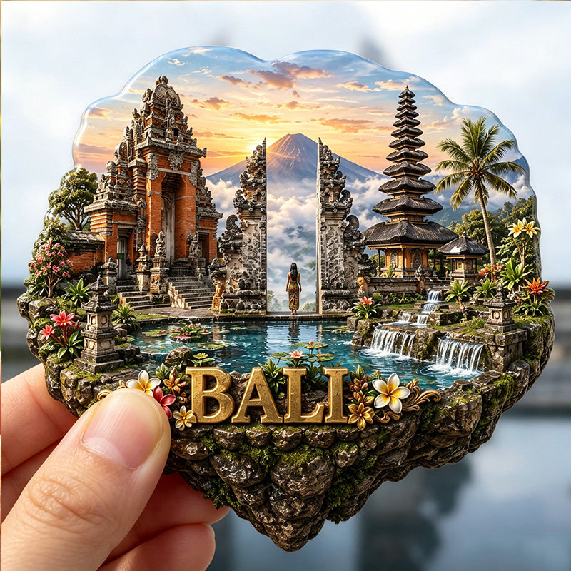 【印尼巴厘岛冰箱贴】Bali天空之门文创乌布水神庙旅游打卡纪念品