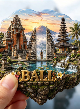 【印尼巴厘岛冰箱贴】Bali天空之门文创乌布水神庙旅游打卡纪念品