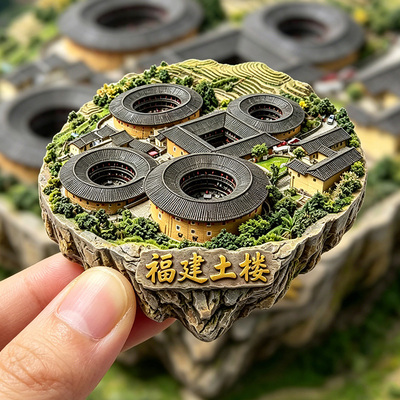 漳州田螺坑四菜一汤土楼群冰箱贴