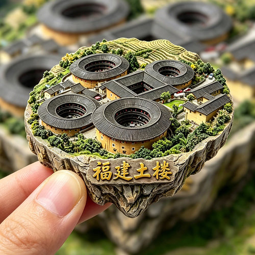 漳州田螺坑四菜一汤土楼群冰箱贴