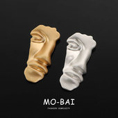 秋冬新款 半块面具胸针高档女奢华气质冷淡风欧美西服大衣别针配饰