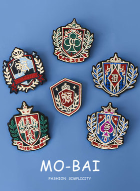 日韩JK刺绣布贴胸针男女学生校服DK制服胸章衣服配饰书包别针徽章