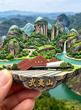 武夷山金属文创磁吸冰箱贴