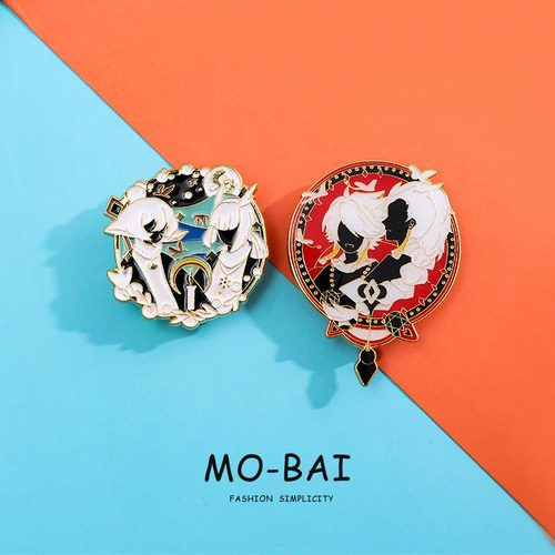 sky光遇周边胸针一对平菇白鸟情侣金属徽章二次元动漫书包配饰