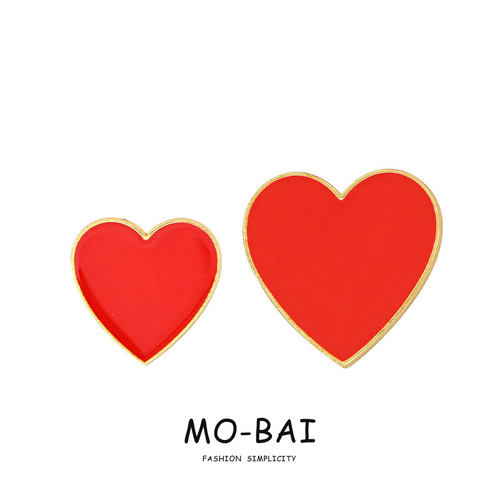 大小号红色爱心胸针领针扣针