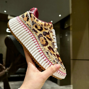 手工缝制小个子松糕厚底增高8cm休闲运动女鞋 赵露思同款 2025新款