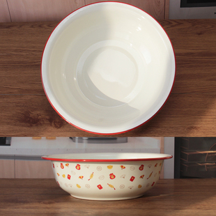 沃莱达搪瓷盆卡通盆家用洗脸盆特厚耐用居家中式盆厨房用盆和面盆