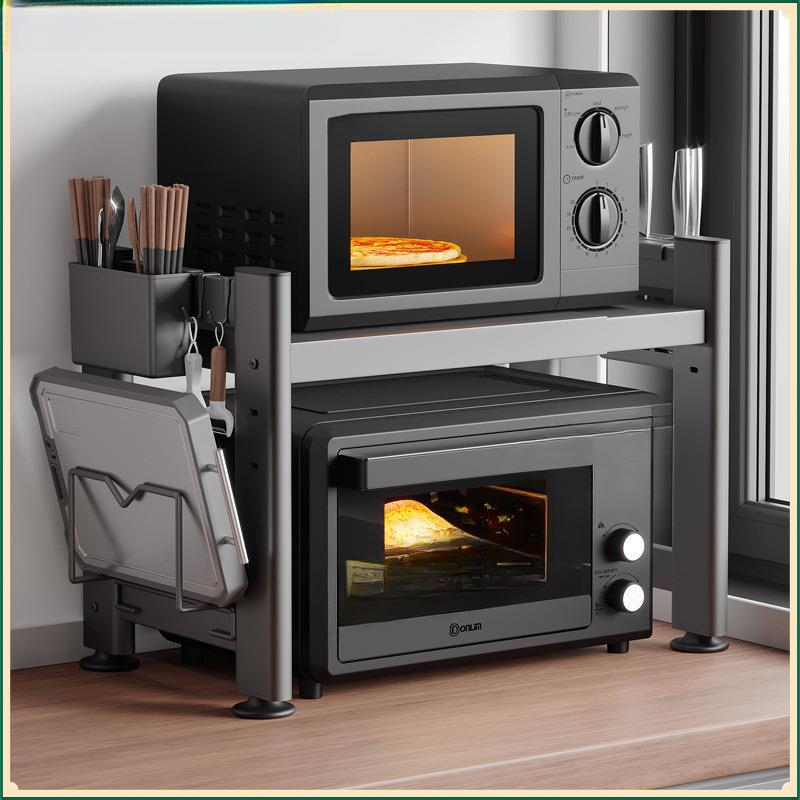 储物架微波炉置物架家用多层厨房收纳架台面落地烤箱架物品收纳架