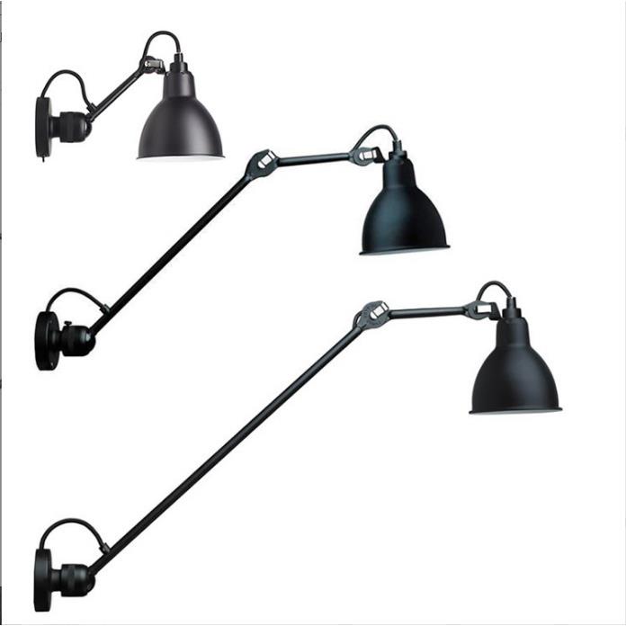 伸缩壁灯艺术长杆带插头旋转折叠灯客厅床头卧室免布线摇臂阅读灯