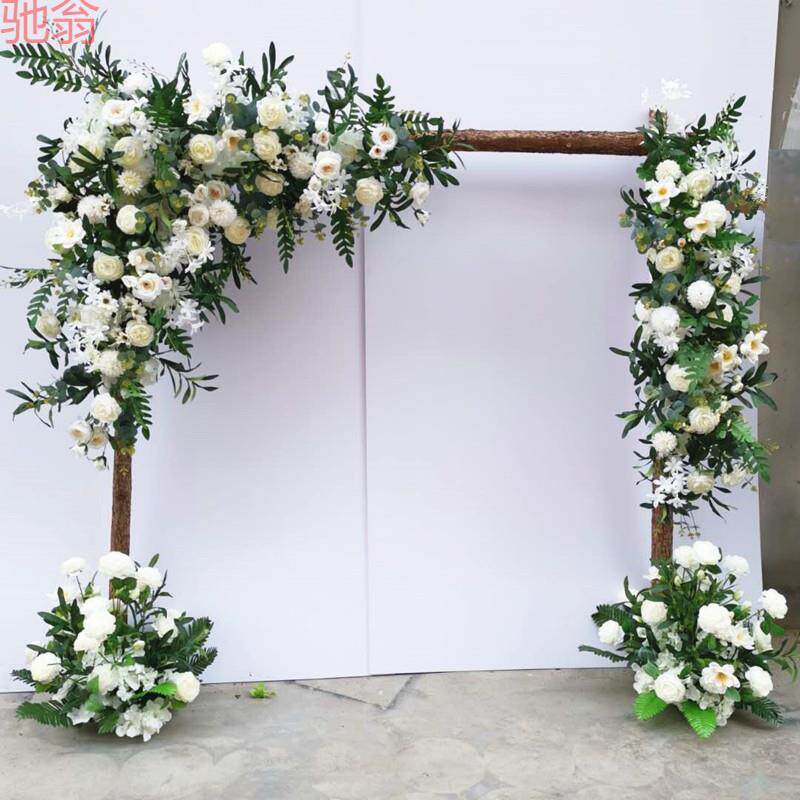 G3V新品绿草坪森系婚庆道具幸福门实木木桩拱门树桩背景摆件婚礼