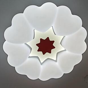 网红奶油风卧室主灯女孩儿童房灯温馨卧室吸顶灯公主房间花形灯具