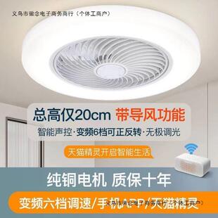 智能吸顶卧室风扇灯超家用一体客厅大风力餐厅隐形带电风扇灯货源