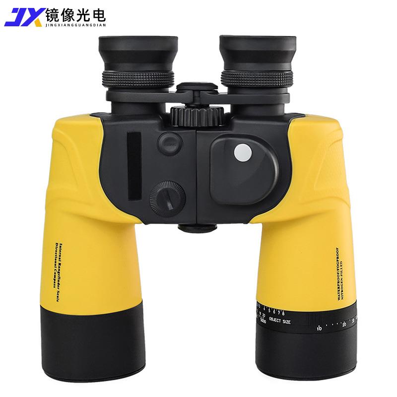 亚马逊新款充氮防水双筒望远镜BAK4高倍高清带罗盘红外测距望远镜