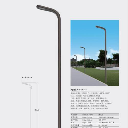 皇广景观路灯腾达 B-商业街公园道路出口品质厂家带安装