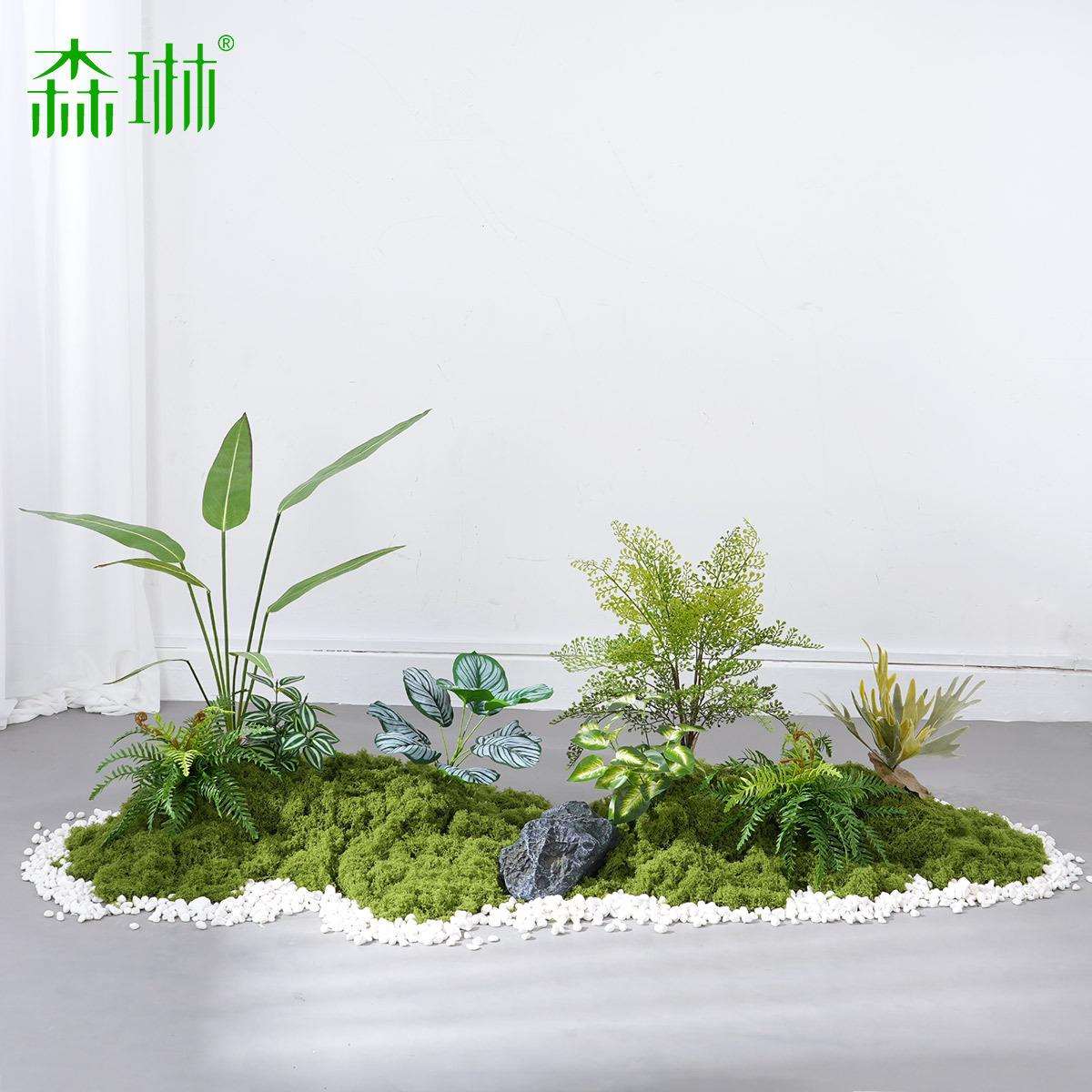 仿真绿植造景苔藓假植物装饰假花室内热带组合波斯橱窗景观草布置