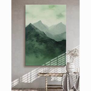 顺丰只此青绿纯手绘油画新中式玄关装饰画客厅抽象山水肌理画绿色
