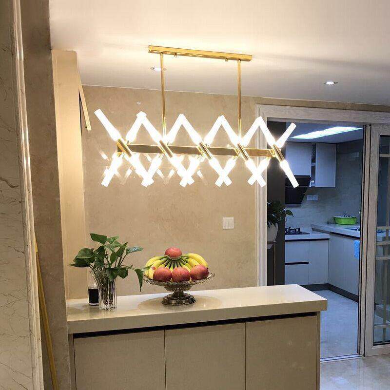 北欧艺术餐厅灯吊灯创意个性简欧餐桌后现代简约金色吧台灯具其他