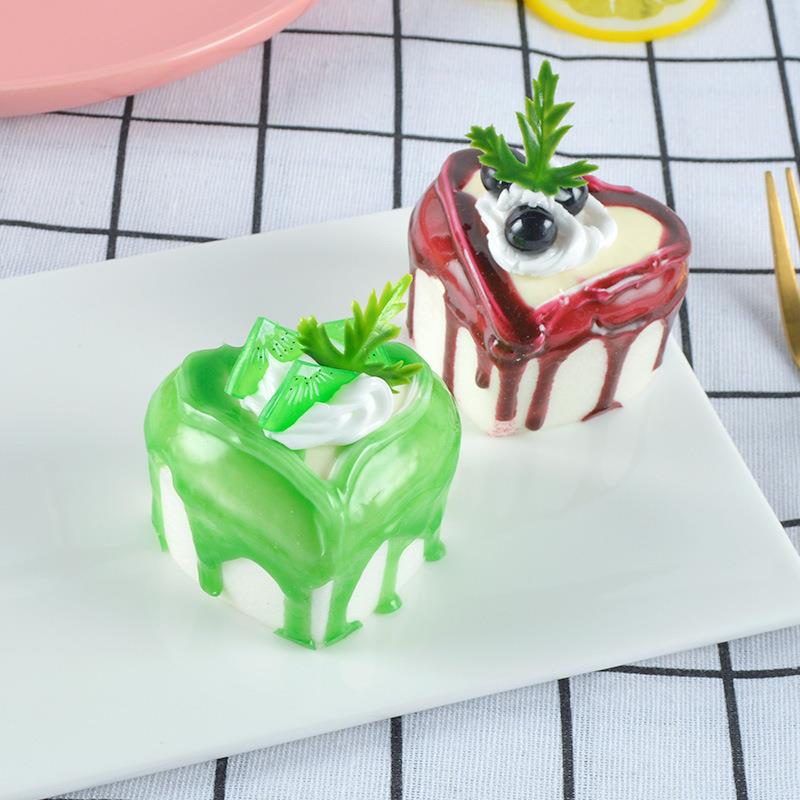 仿真爱心小蛋糕甜品甜点模型派对婚庆甜品台场景布置摆件道具