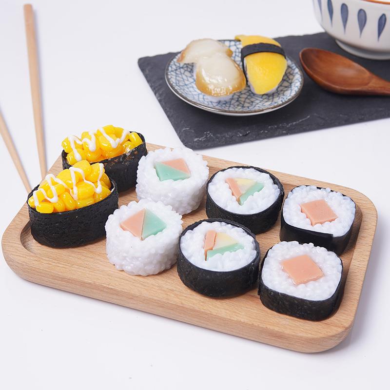 仿真紫菜寿司模型可印刷店庆小礼品趣味寿司食玩钥匙扣挂件