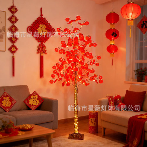 2026新款马年led发光灯笼树灯春节氛围彩灯装饰新年喜庆场景布置