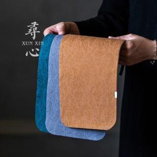 棉麻短茶席防水布艺茶桌垫茶台干泡茶旗禅意茶道干泡布垫 寻心中式