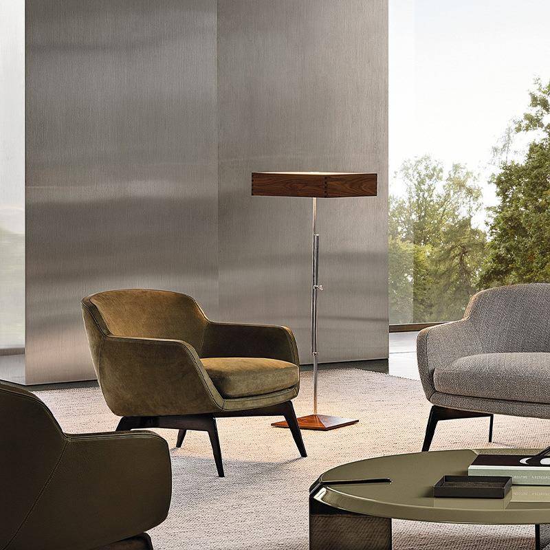 意式轻奢客厅休闲椅意式极简客厅单人椅沙发椅老虎椅意大利设计