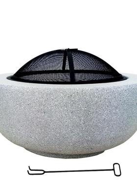 出口庭院别墅取暖火炉木炭火盆家用室内户外烧烤桌烧烤炉复古冬季