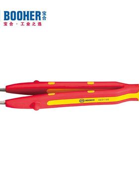 宝合(booher)双色绝缘针尖无齿镊子134mm0231135