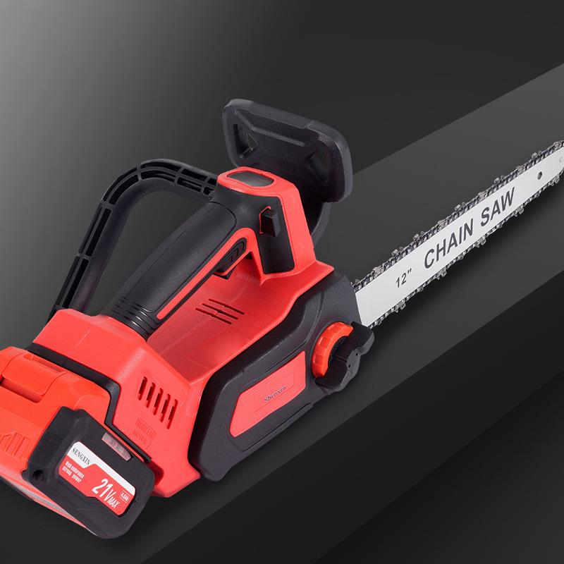12寸砍柴伐木神器手提式切割锯木工超强续航大功率无刷锂电锯
