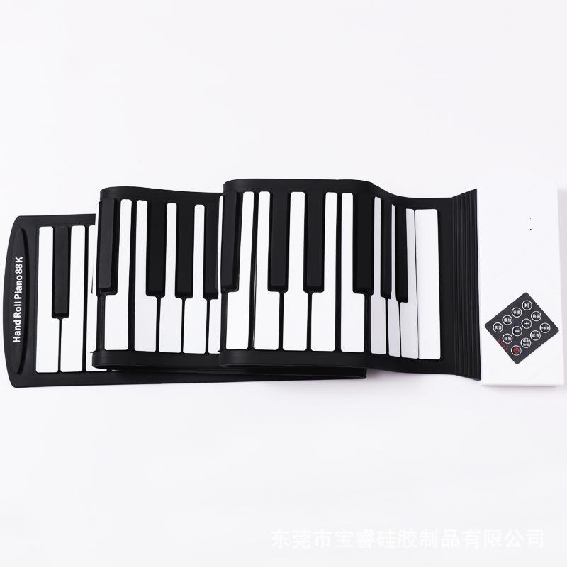 博锐手卷钢琴88键儿童便携式成人乐器初学者电子折叠钢琴寝室键盘