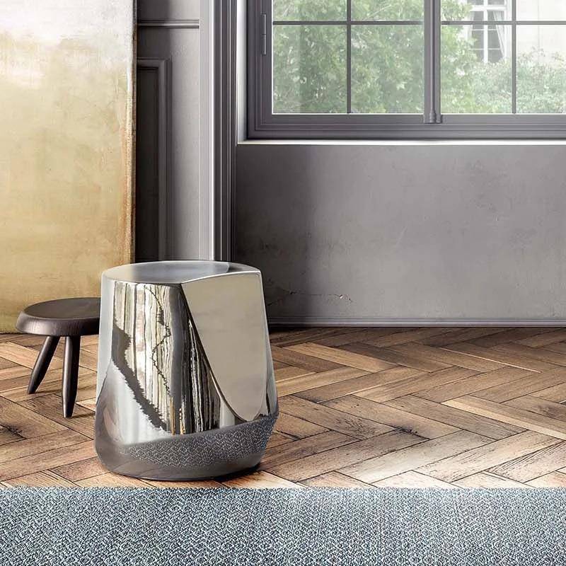 意式极简轻奢沙发边几角几个性不锈钢圆形设计师创意转角桌可移动