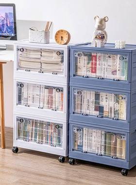 多层收纳箱家用整理箱大容量透明学生侧开衣物储物箱防尘箱储物柜