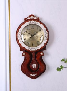 钟表挂钟客厅时钟家用装饰表挂墙欧式现在简约大气时尚石英钟